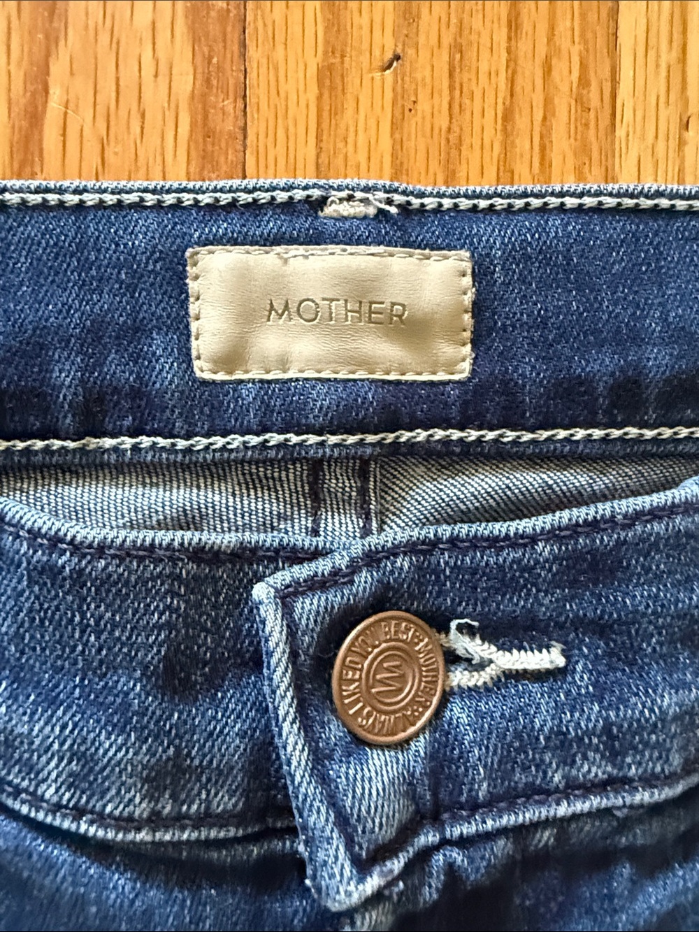 Mother sz 30 Rascal Ankle Slit Flip Double Shot espresso Blue Denim Jeans - Picture 3 of 8